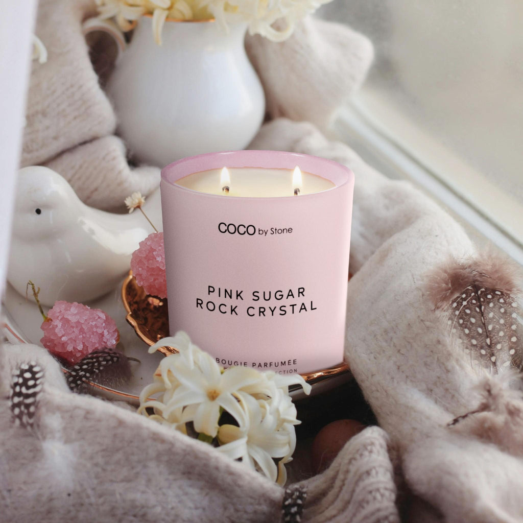 11oz Smells Like Pink Sugar Rock Crystal Candle
