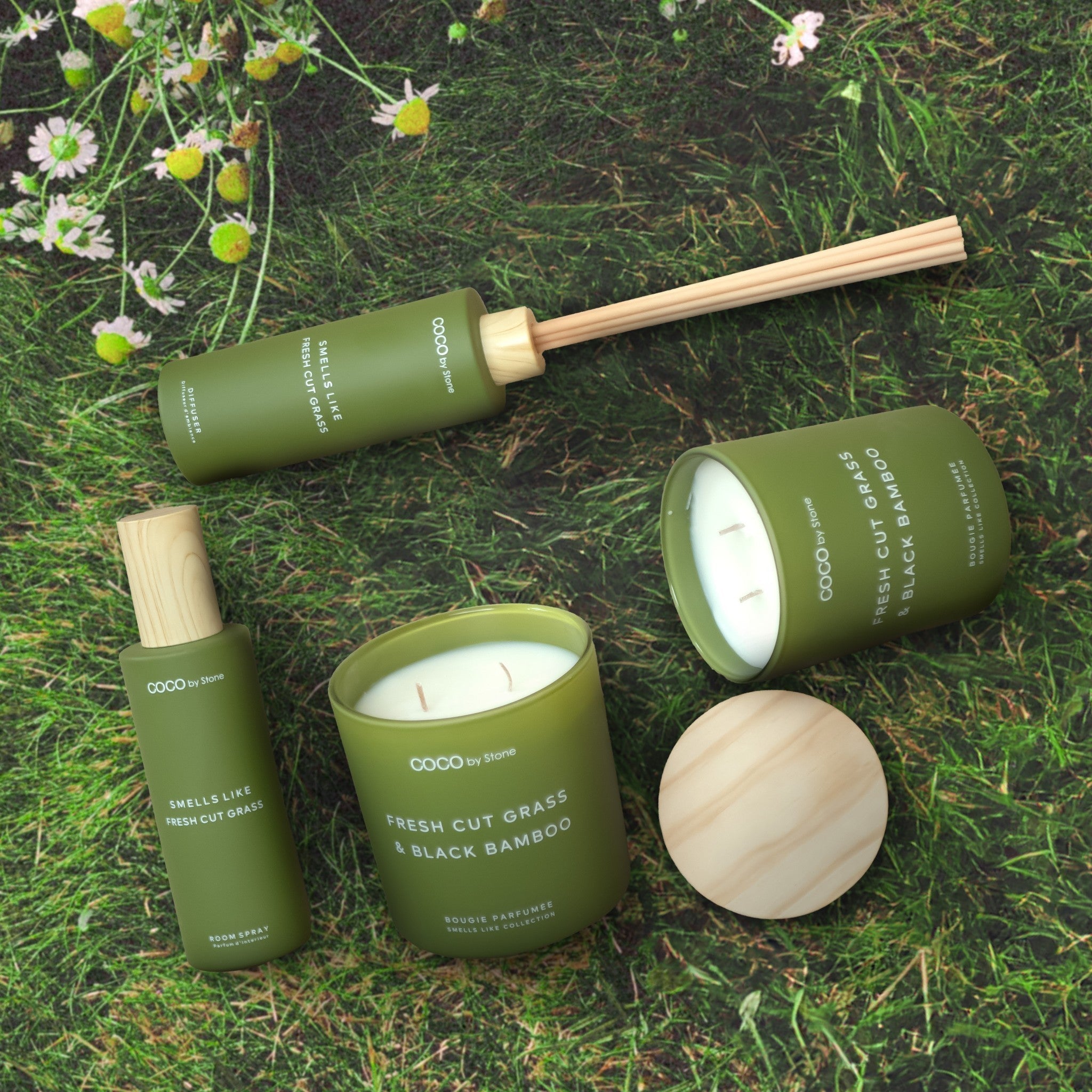 11oz Smells Like Fresh Cut Grass & Black Bamboo Candle