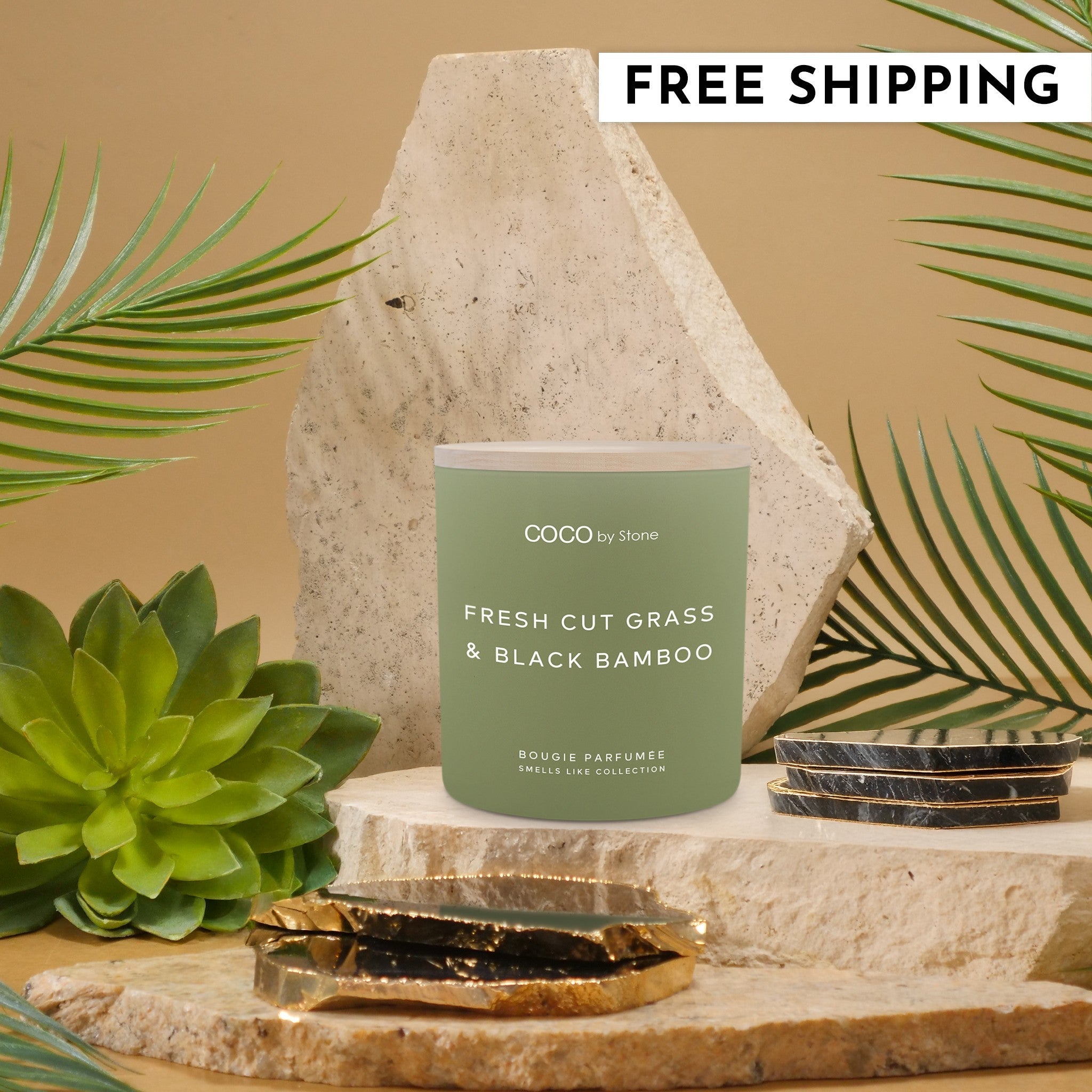 11oz Smells Like Fresh Cut Grass & Black Bamboo Candle