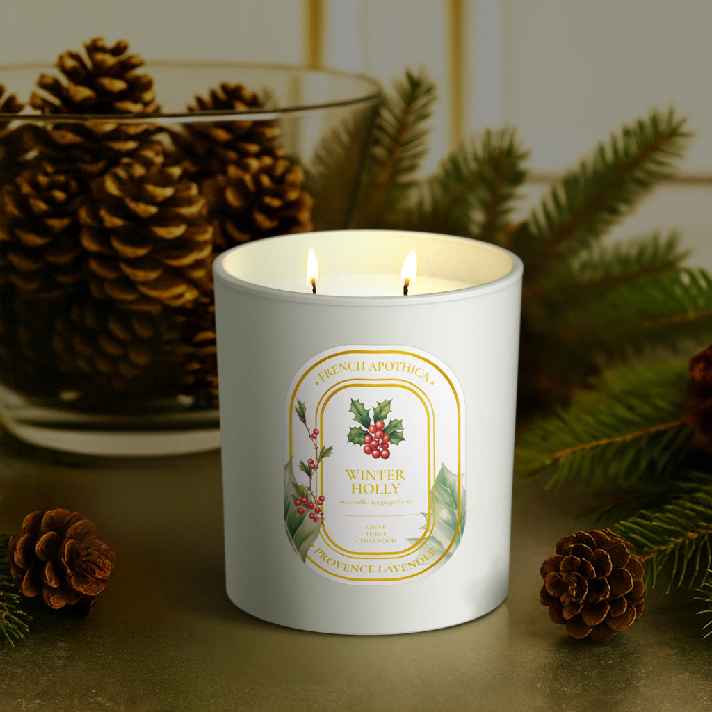 11oz French Apothica Winter Holly Candle