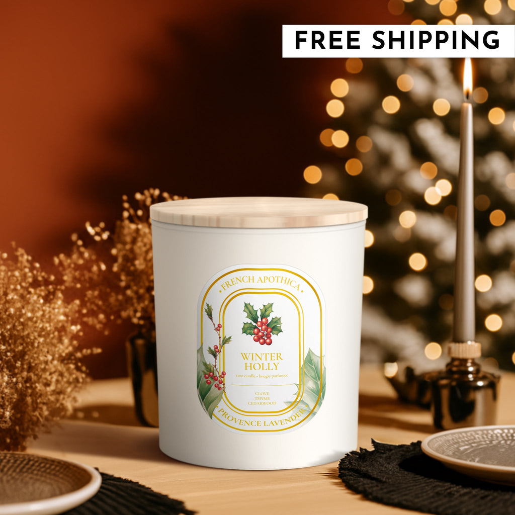 11oz French Apothica Winter Holly Candle