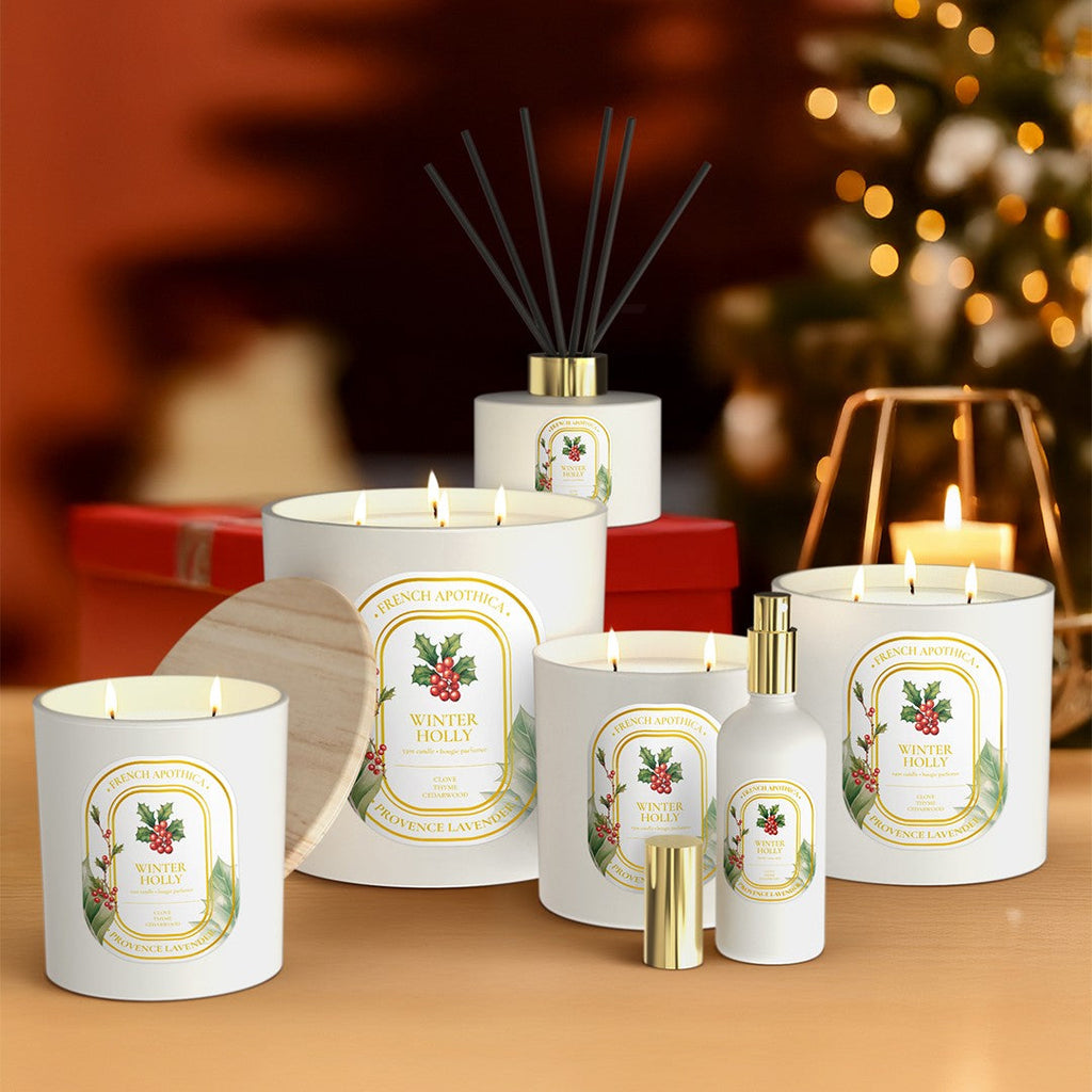 11oz French Apothica Winter Holly Candle