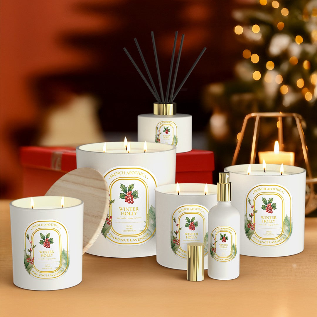 11oz French Apothica Winter Holly Candle